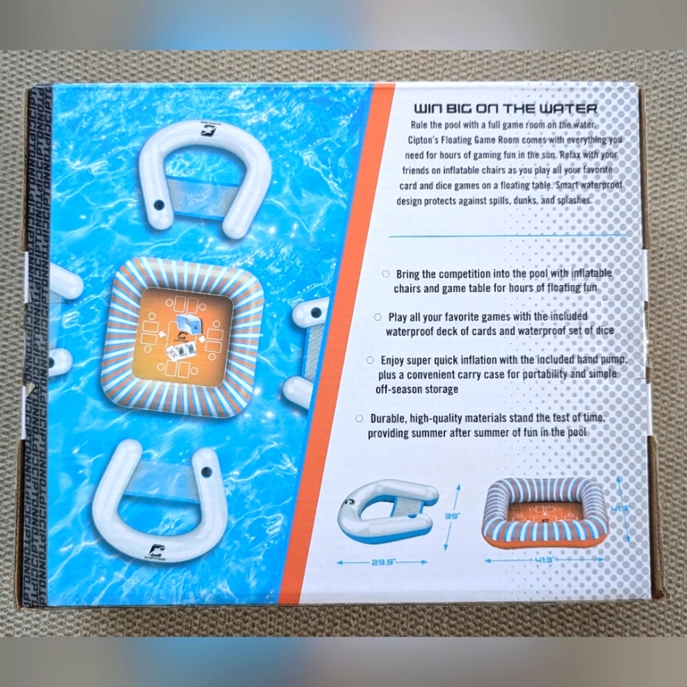 NIB CiptonFloating Card Table Set (Pool Edition) - Picture 4 of 8